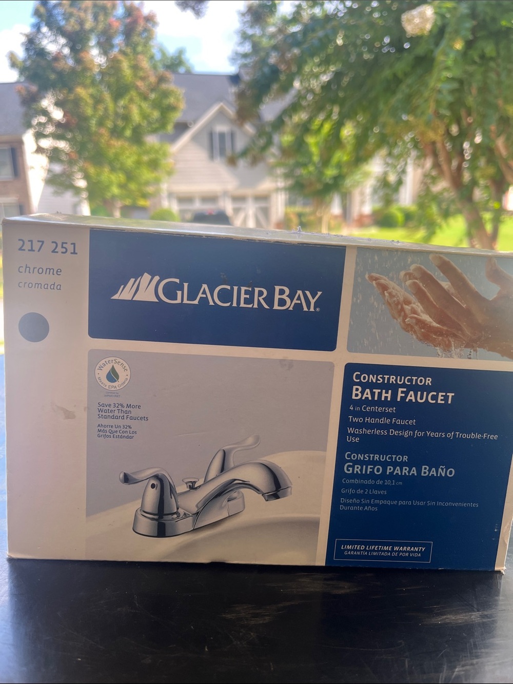 Glacier Bay Chrome Two-Handle Bath Faucet - 4 in. Centerset